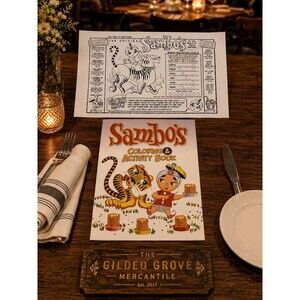 Sambo's Restaurant The Original Santa Barbara Coloring & Activity Book Kids Menu
